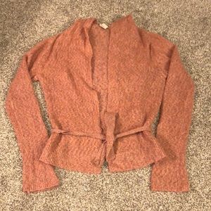 Free People Pink Hooded Sweater S